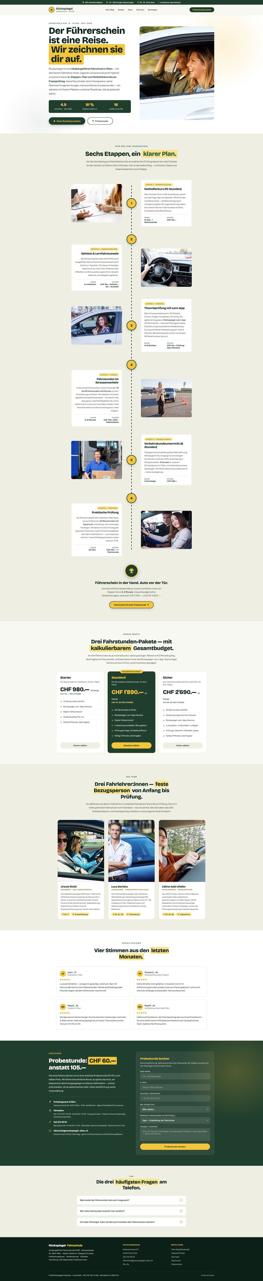 Designbeispiel Fahrschule