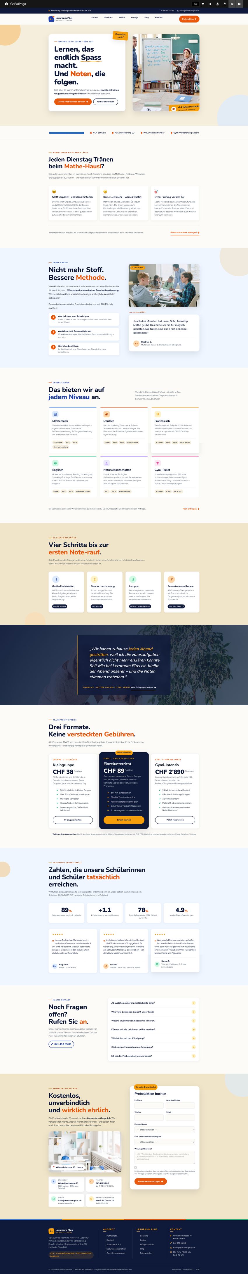 Designbeispiel Nachhilfe