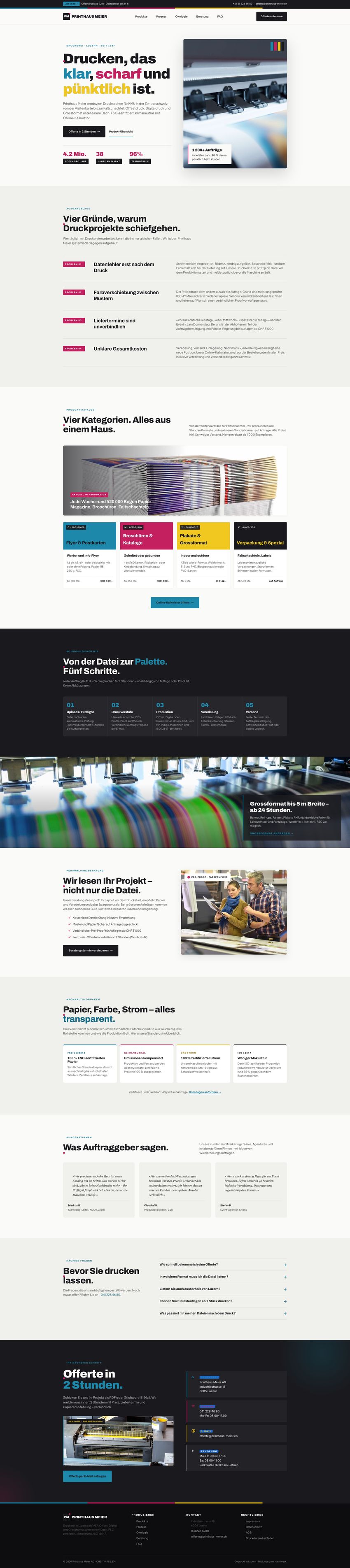 Designbeispiel Druckerei