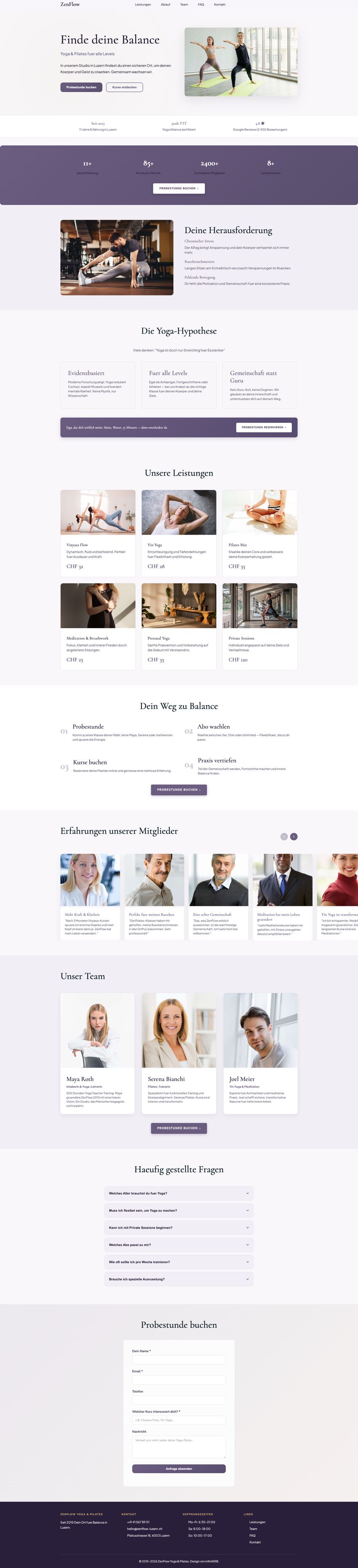 Designbeispiel Yoga